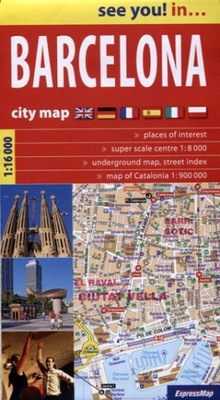Barcelona. Plan miasta skala 1:16 000 Praca zbiorowa