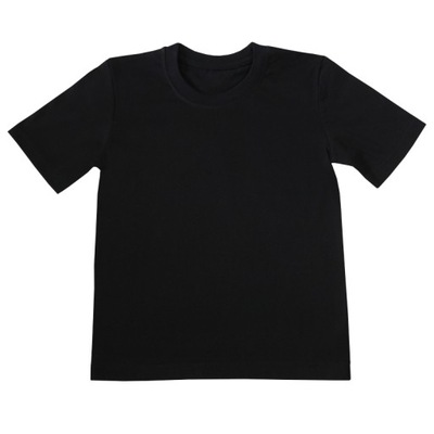 Gładka czarna koszulka t-shirt *146* Gracja