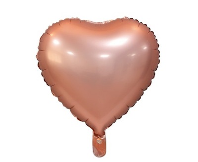 Balon Foliowy Różowe Złoto Serce Matowe 45cm