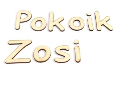 DOWOLNE LITERY LITERKI 3D IMIĘ WYRAZ wys. 5cm RD75