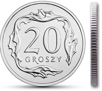 20 gr groszy 2020 mennicza mennicze NOWY STOP STAL
