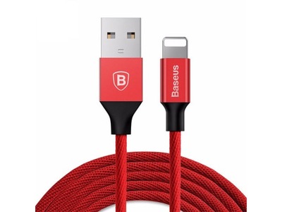 Baseus kabel do ładowania iPhone Lightning USB Yiven 1,8 m 2A czerwony