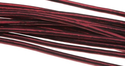 ŁL886 RZEMIEŃ MIĘKKI CZERWONY 5mm 1m