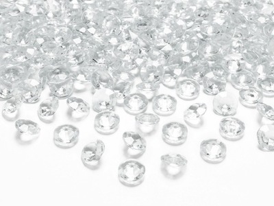 DIAMENTOWE KONFETTI bezbarw 12mm kryształy 100szt.