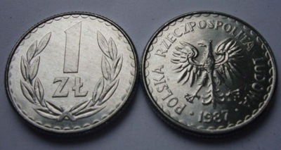 1 zł złoty 1987 mennicza menniczy