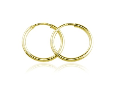 KOLCZYKI SREBRNE KÓŁKA 15MM SREBRO PR 925 ZŁOTE