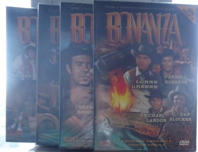BONANZA - 1,2,3,4 -800 MINUT -4 x DVD- FOLIA !!