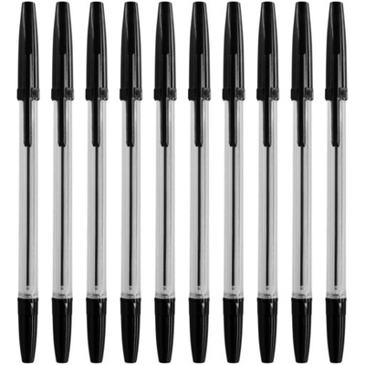 Długopisy długopis klasyczny 1,0mm czarny 10 sztuk