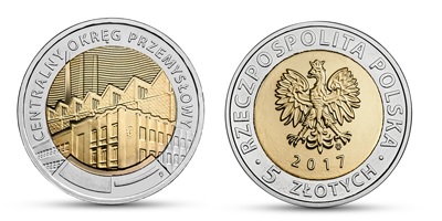 5 złotych (2017) - Centralny Okręg Przemysłowy Odkryj Polskę