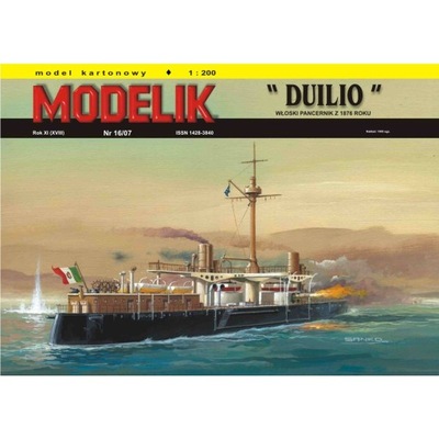 Modelik 16/07 Włoski pancernik z 1876 DUILIO 1:200