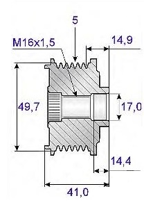 MERCEDES A W168 W169 B W245, двигатели CDI, шкив генератора