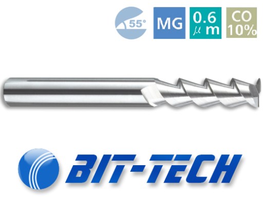 Фреза VHM 2р для АЛЮМИНИЯ 3мм x 12 мм x 75 мм LONG CNC