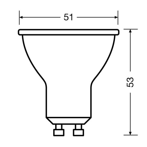 Галогенная светодиодная лампа 2,8Вт 35Вт GU10 36s Osram Value