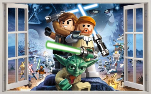 НАСТЕННЫЕ НАКЛЕЙКИ 3D окно Lego Star Wars