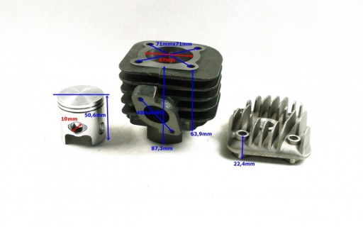 ГОЛОВКА ЦИЛИНДРА 2T 70ccm 10mm СКУТЕР ROMET ZIPP BARTON JUNAK ROUTER