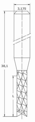 Frez wieloostrzowy diamentowy 2,5 mm VHM CNC