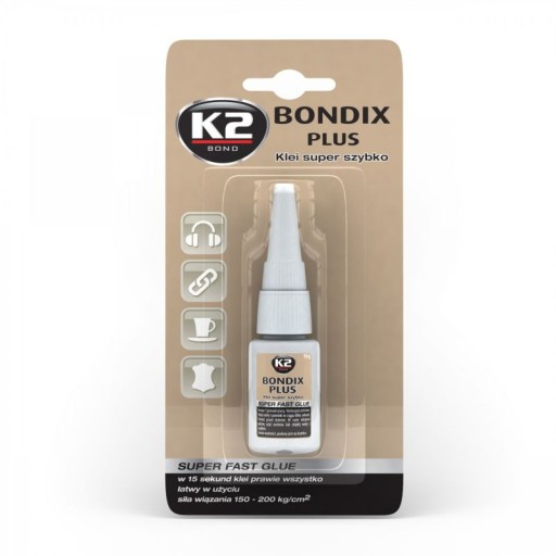 К2 BONDIX PLUS 10г быстросохнущий моментальный клей