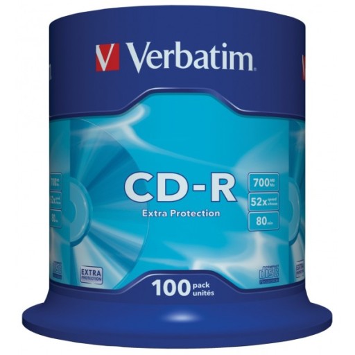 VERBATIM CD-R 700MB торт 100 шт дополнительная защита!