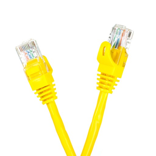 Сетевой кабель PatchCord Cat 5e RJ45, 1 Мб, желтый