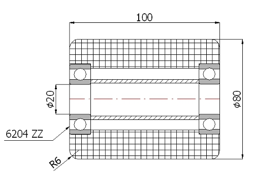 РОЛИК 80х100мм для роликов тележки PALLET TRUCK