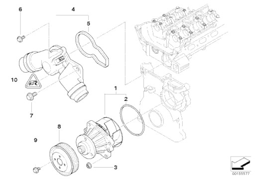 ПРОКЛАДКА ТЕРМОСТАТА BMW 3 E46/ 5 E39, E BMW OE 11537509357 уплотнение