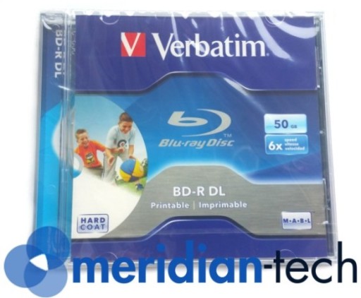 VERBATIM BD-R DL 50 ГБ x6 в футляре для печати, 10 шт.