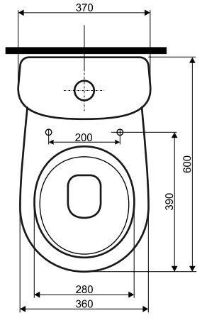 Сиденье для унитаза KOŁO NOVA TOP PICO, расстояние между 20 см