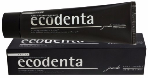 ECODENTA EXTRA BLACK отбеливающая зубная паста с углеродом