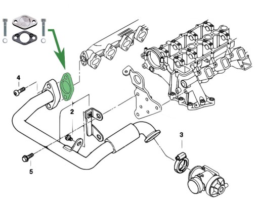 Заглушка EGR BMW 5 E39 E60 520d 525d 530d