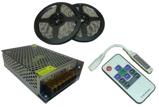 KIT RGB 5050 300 Светодиодная лента 10 м, блок питания радиоуправления