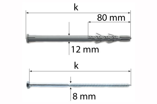 Пробки расширения 12х300, длинное расширение, 50 комплектов.