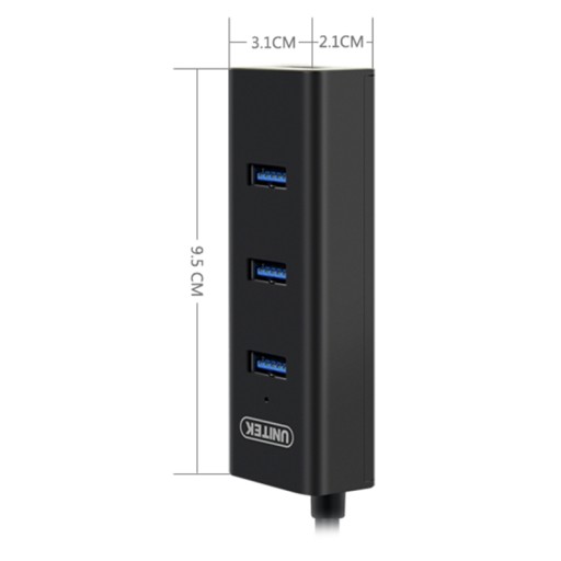 Active HUB 4-портовый USB 3.0 5Гбит/с UNITEK черный