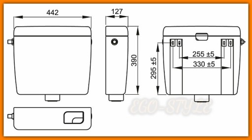 Унитаз Смыв с низким смывом 3/6 л UNI DUAL A93 AlcaPLAST alcadrain