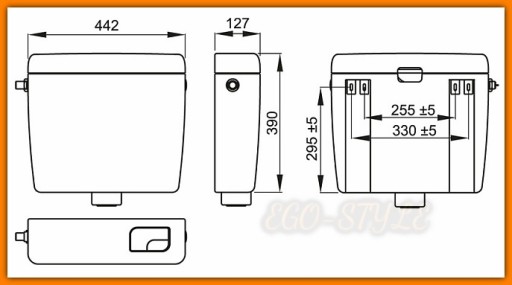 Унитаз Смыв с низким смывом 3/6 л UNI DUAL A93 AlcaPLAST alcadrain