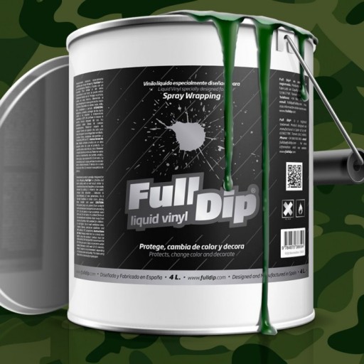 FULL DIP Спрей-резиновая фольга GREEN MILITAR 4L