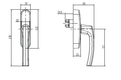 ROTO line klamka klamki do okien ALUMINIOWYCH