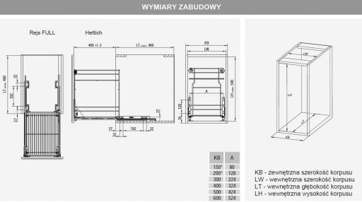 Грузовой вариант REJS multi 600/2 серебристый HETTICH