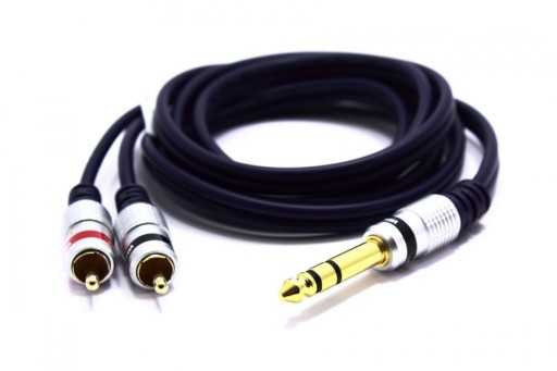 КАБЕЛЬ JACK 6.3 STEREO 2x RCA VITALCO 10 м MK82