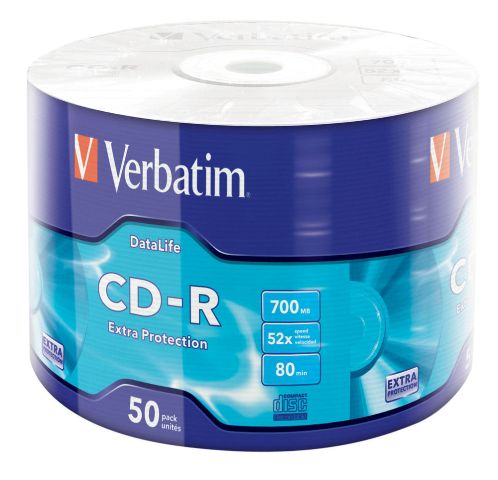 Диски VERBATIM CD-R EXTRA PROTECTION 50 шт. маркер