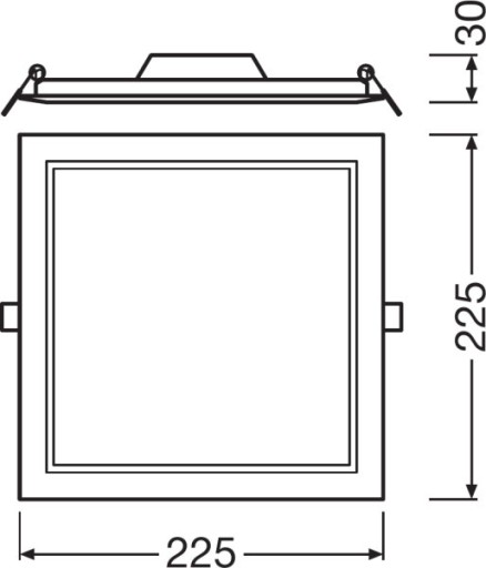 Светодиодная панель скрытого монтажа 18Вт 4000К Slim SQ210 LEDVANCE