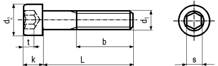 Винт с шестигранной головкой, черный, M5x12, Торцевая головка, 10 шт.