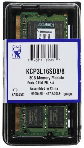 НОВАЯ выделенная память Kingston DDR3 1600 HP Compaq емкостью 8 ГБ