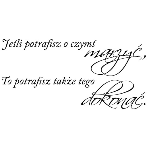 Naklejki Cytat NAPISY naklejki motywujące