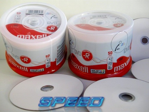 Диски для печати MAXELL DVD-R БЕЛЫЕ для печати 50 шт.