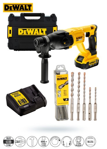 DeWalt DCH133M1 Ударная дрель 18В 1x 4Ач + СВЕРЛА