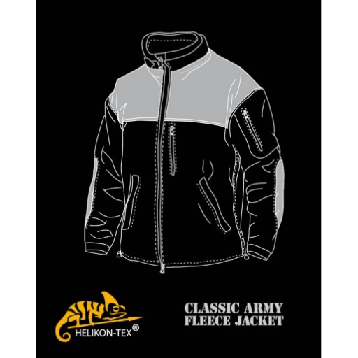 Флис Helikon Classic Army - оливковый и черный 3XL