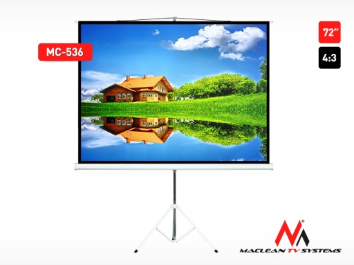 ПОЛУАВТОМАТИЧЕСКИЙ ПРОЕКЦИОННЫЙ ЭКРАН Maclean Штатив 145x110