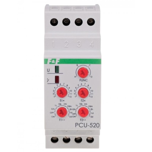 F&F PRZEKAŹNIK CZASOWY 2P 2x8A 230V PCU-520