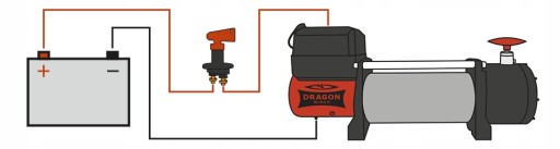 ЛЕБЕДКА DRAGON 5.5T ЛЕБЕДКА LAWETA + РЕМНИ 24В