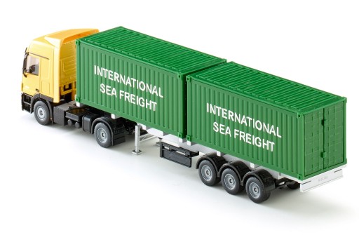 3921 Siku METAL+PLASTIK Ciężarówka z naczepą i kontenerami SKALA:1:50 3+